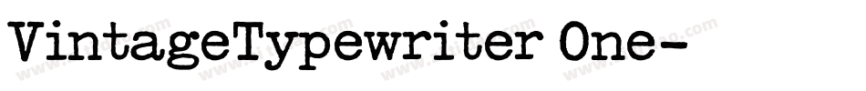 VintageTypewriter One字体转换